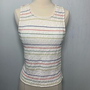 Madewell mock colorful elastic top size Small